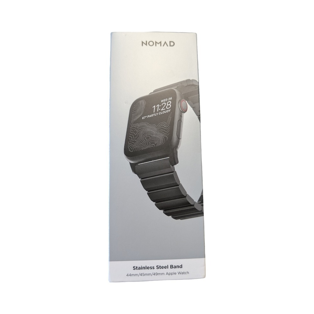 27-M‎ NOMAD Stainless Steel Band For Apple 44mm/45mm/49mm NM1A4HB000 - Black ⬇️